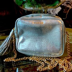 Victoria’s Secret Fashion Show Bag metallic silver with tassel